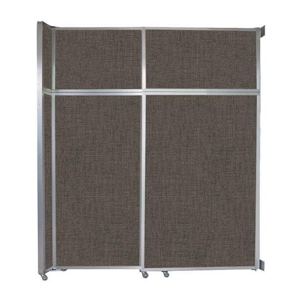 Versare Operable Wall Sliding Room Divider 6'10" x 8'5-1/4" Mocha Fabric 1070263 - main